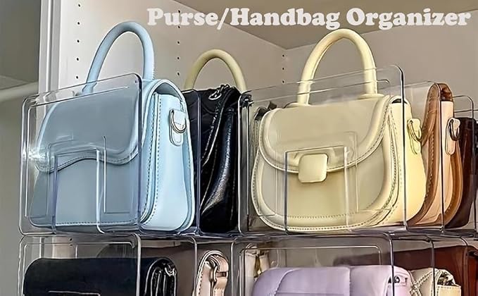 4 Pack Clear Acrylic File Organizer, Purse Organizer, File Sorter Desktop File - Image 3
