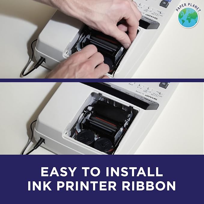 Red and Black Printing Calculator Ribbons Compatible with GR24 by Paper Planet | Replacement Adding Machine Ink Ribbon Compatible with Sharp EL 1197PIII Adding Machine | 6 Pack-DeskLoop Office