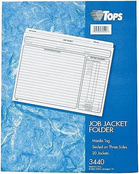 TOPS Job Folder File Jackets, 11.75 x 9.5 Inches - Image 2