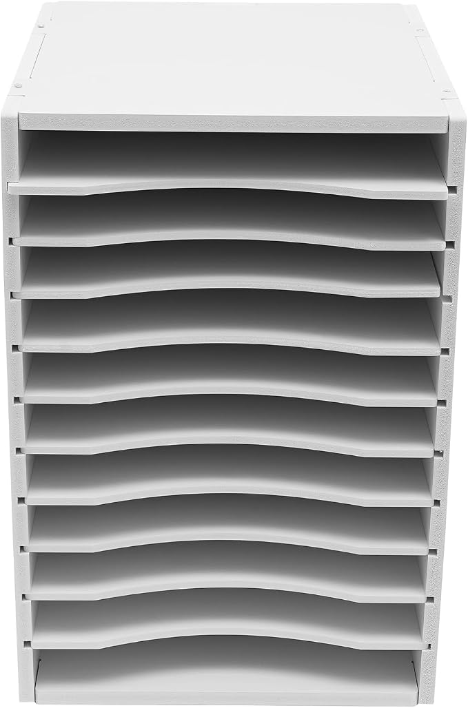 GUEYYSAN Vertical File Storage Rack, 11-Compartment Desktop Sorter Documents Box - Image 7