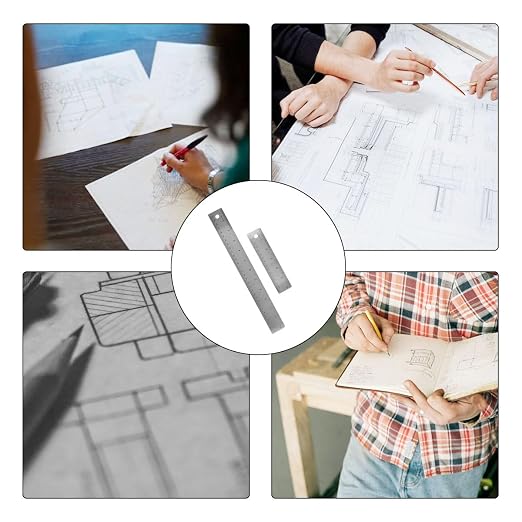 6-Inch Stainless Steel Metal Ruler - Image 2