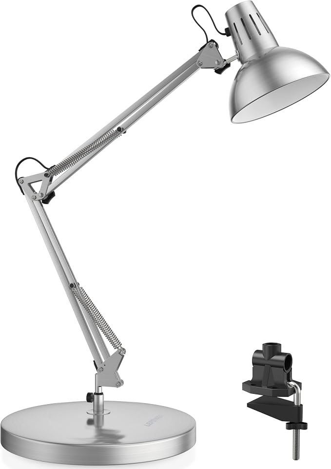 LEPOWER Metal Desk Lamp, Adjustable Goose Neck Architect Table Lamp by LEPOWER