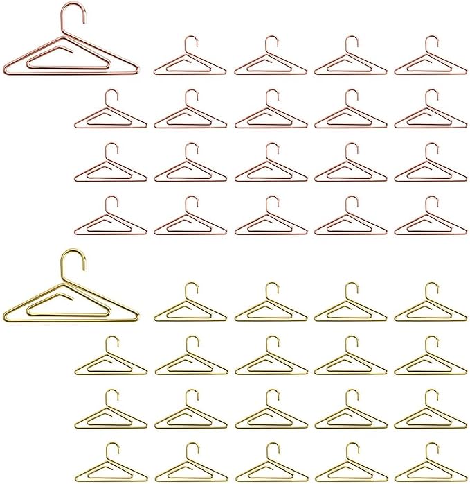 OWLFAVO 40pcs Hanger Shape Paper Clips by OWLFAVO