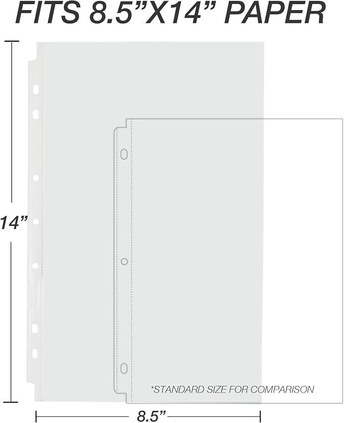 Samsill Sheet Protectors, 8.5 x 14 Inch Document Protectors - Image 2