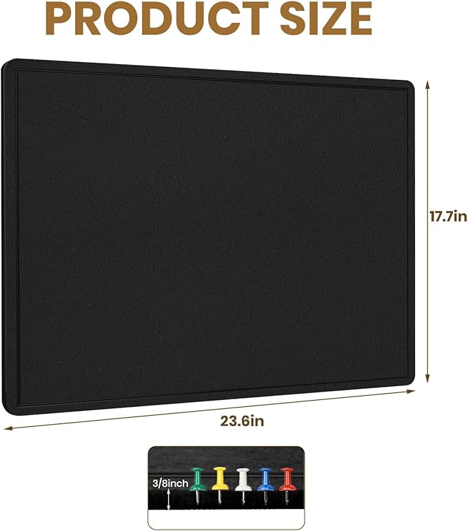 Bulletin Board, 23.5 X 17.5 inches Cork Board - Image 4