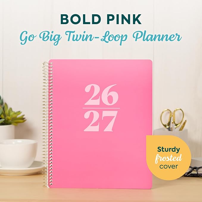 GO BIG Large-Print Planner April 2026–June 2027, 15-Month Twin-Loop-Bound - Image 2