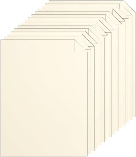 Silunkia 28 Sheets Cream Cardstock 8.5 x 11 Ivory Paper, 250gsm/92lb Off White by Silunkia