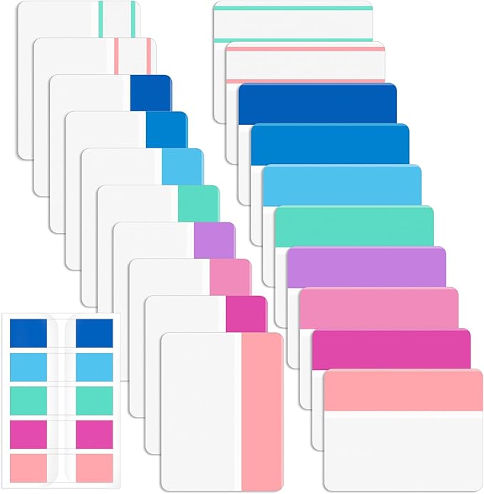 Mr. Pen- Sticky Index Tabs, 500 Pcs, 21 Sets, Colorful Sticky Tabs for Notebooks, Page Markers, Page Tabs for Binders, Page Tabs Sticky Tabs for Books, Notebook Tabs, Book Sticky Tabs for Notebooks-DeskLoop Office
