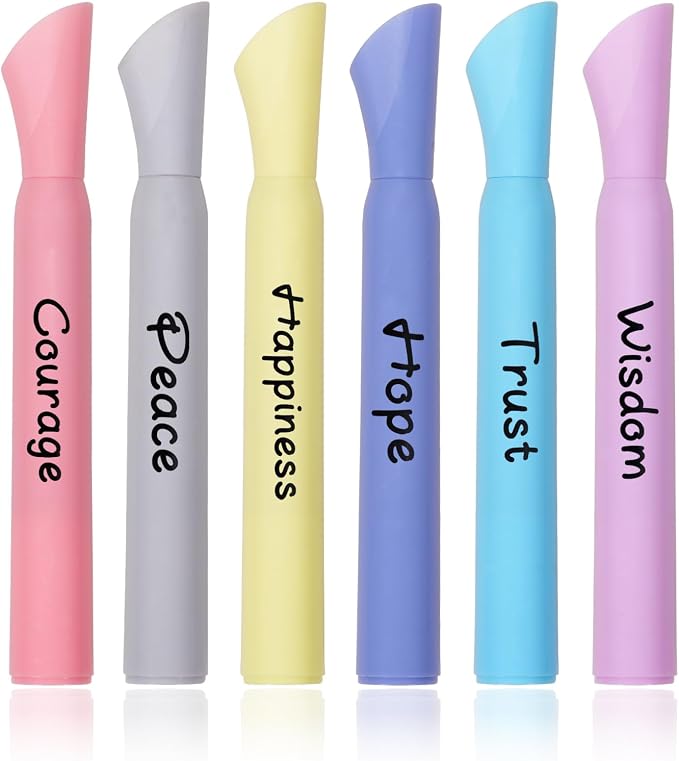 EooUooIP Aesthetic Highlighters, 6 Pack Tank Style Highlighters, Pastel Color by EooUooIP