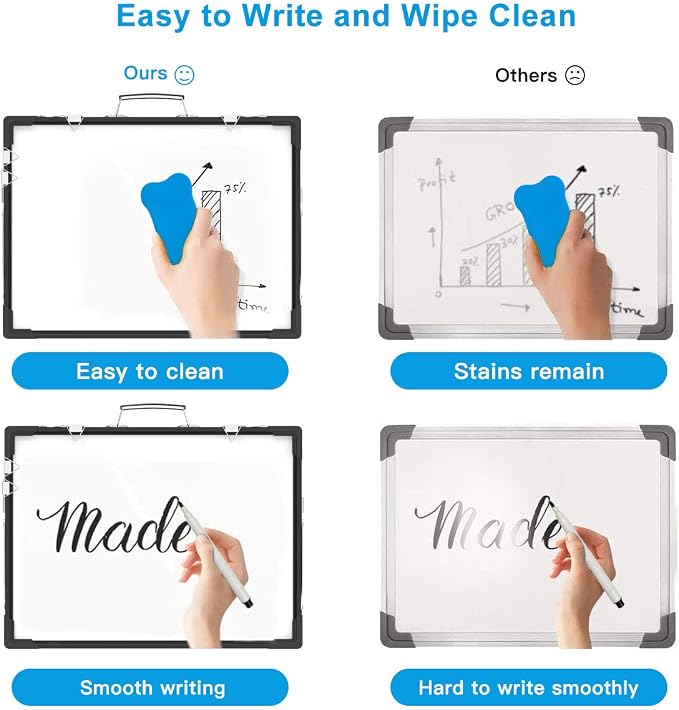 Whiteboard Dry Erase Boards, Portable White Board Double Sided Magnetic Board - Image 6
