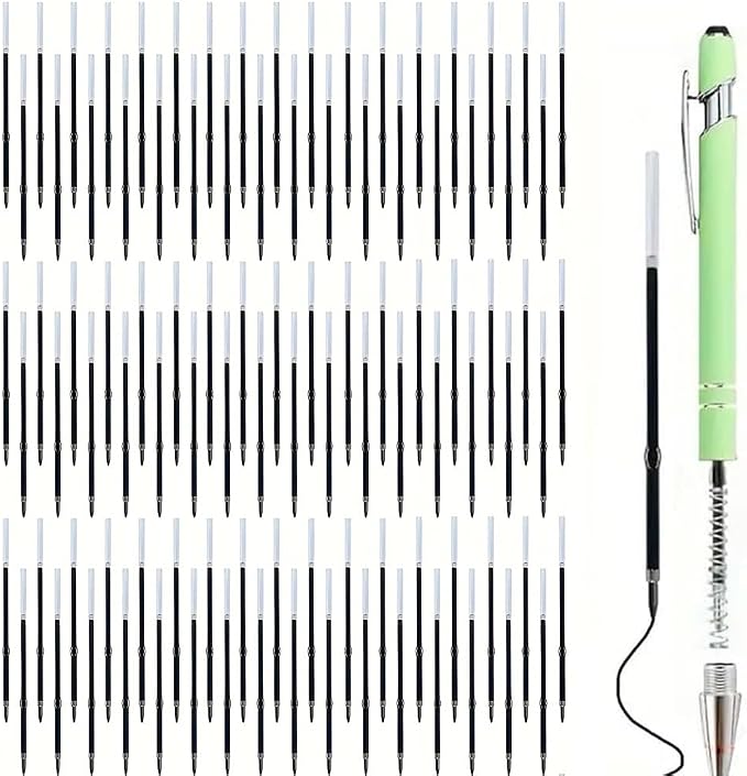 100 pcs 3.85 Inch Retractable Ballpoint Pen Refills Bulk by MexSpFit