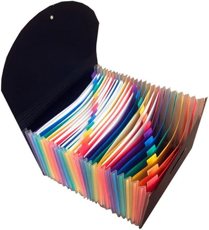 Lurrose 12 Layer PP Rainbow File Folder Multi-Function Accordion Document by Lurrose