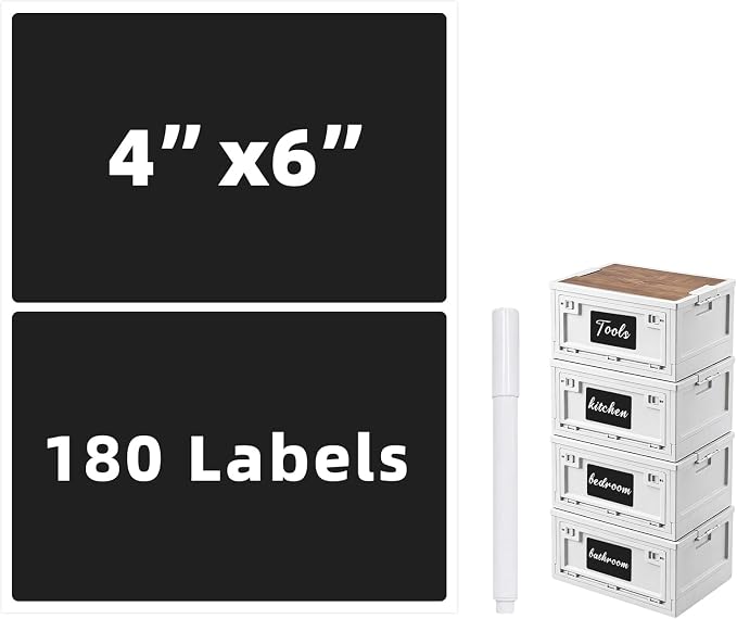 Homrelaxy 180Pcs 4"x6" Labels for Storage Bins, Removable No Residue Large by Unknown
