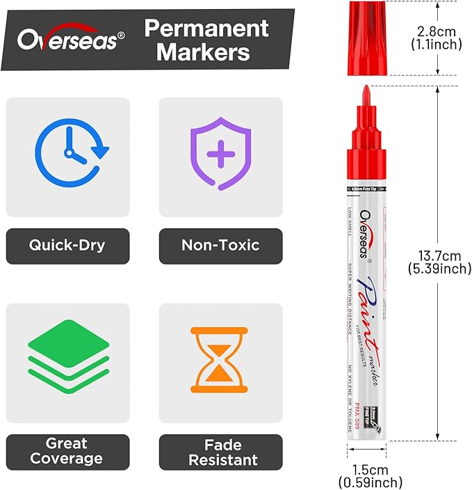 Overseas Oil-Based Fine Tip Paint Marker Pen - Image 3