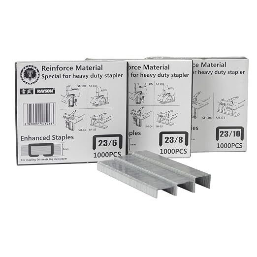 Rayson Heavy Duty Staples, 23/10 Versatile Multi-Size Pack Enhanced Staples by RAYSON