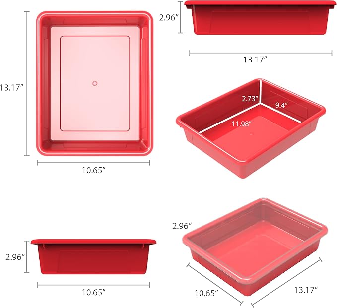 Storex Letter Size Flat Storage Tray – Organizer Bin - Image 6