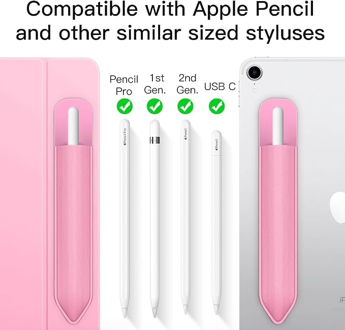 MoKo Pencil Holder Sticker Fit Apple Pencil Pro// 1st/ 2nd Generation, Elastic - Image 2