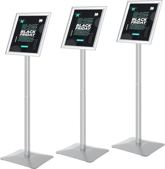 Golemas Sign Stand for Display, 11lbs Integrated Rod Heavy Duty Pedestal Floor by Golemas