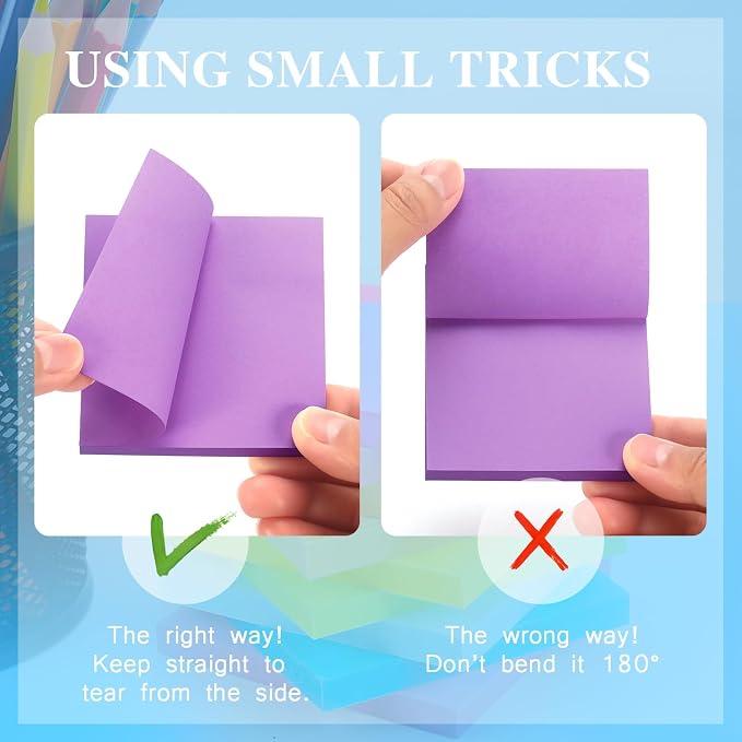 Early Buy Sticky Notes 6 Bright Color 6 Pads Self-Stick Notes 3 in x 3 in - Image 5