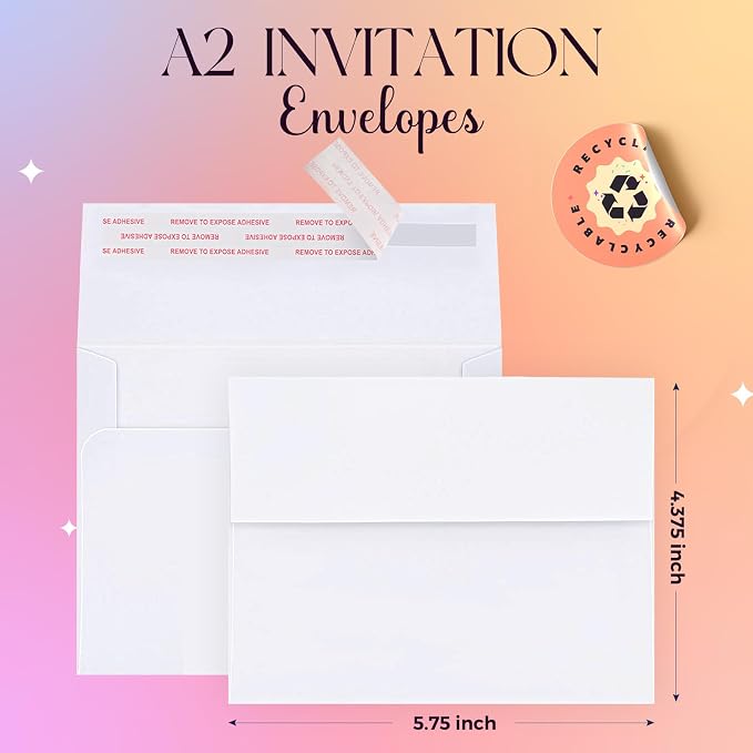 ACSTEP 3000PACK A2 Envelopes White 4.375x5.75 Envelopes Self Seal - Image 2