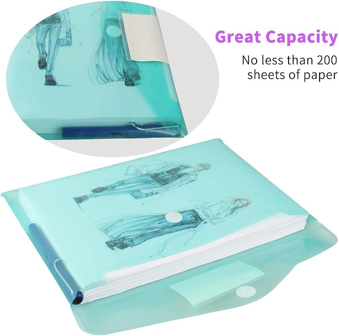 6 Pack Plastic Poly Filing Envelopes, 6 Assorted Color - Image 6