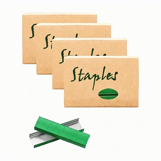 Green 26/6 Standard Staple Set 12mm Width 1000/Box 4 Boxes/Pack 4000 Count by MEIYITIAN