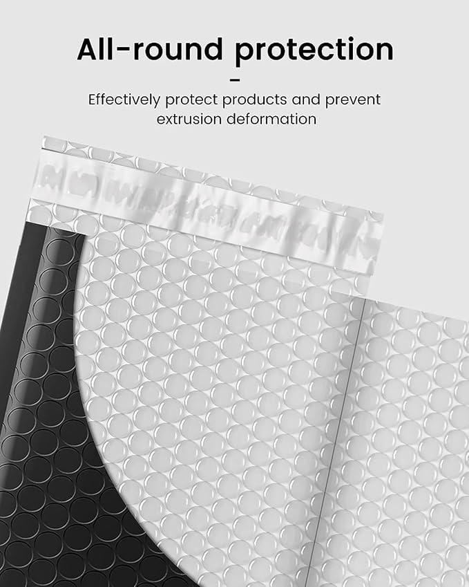 GSSUSA Black Bubble Mailers 4x8 Small Padded Envelopes 800 Pack, Strong - Image 4