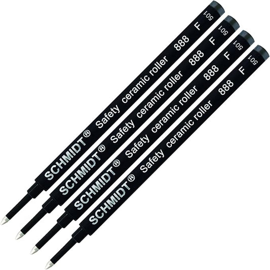 4 Pack - Schmidt 888 Black Fine Rollerball Refill by Artist+Unknown