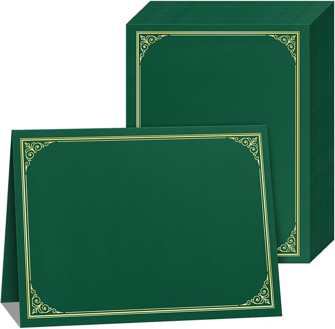SUNEE 30 Packs Green Certificate Holders by SUNEE