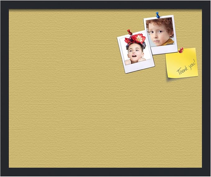 PinPix 22x18 Inch Cork Bulletin Board. This Decorative Framed Pin Board Comes with Honey Pastel Design and a Satin Black Frame. Ideal for Home Office Decor or Message Board (PinPix-1810)-DeskLoop Office