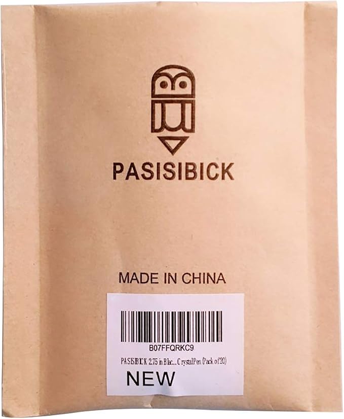 PASISIBICK 2.75'' Black Ink Crystal Pen Refills, Standard D1 Ballpoint Pen - Image 6