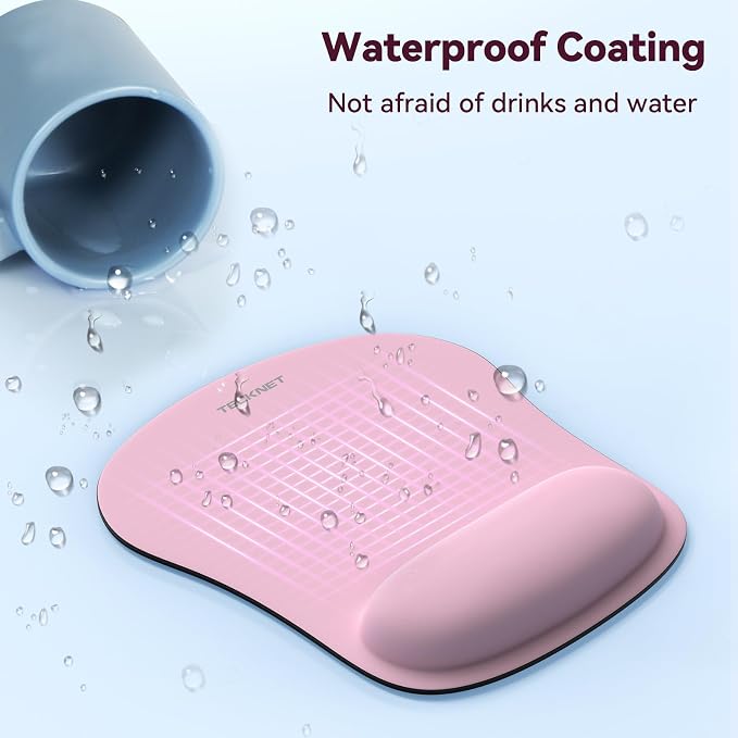 TECKNET 2 Pack Mouse Pad with Wrist Support, Ergonomic Gaming Mouse Pad Pain - Image 4