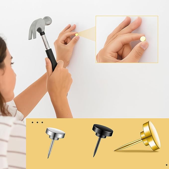 Gold Heavy Duty Thumb Tacks, Push Pins - Image 5