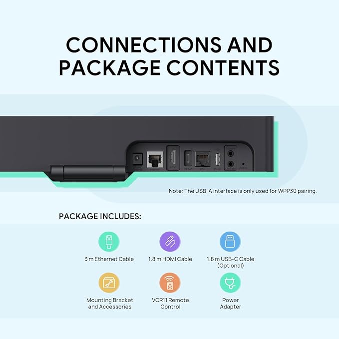 Yealink MeetingBar A10 Conference Room Webcam 4K 120° Wide Angle Camera with Android OS, Video Conferencing System with Microphone and Speaker, AI Speaker Tracking, Auto Framing, Teams Zoom Certified-DeskLoop Office