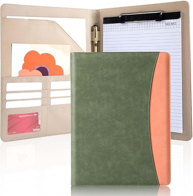 PU Leather A4 Clipboard Portfolio, Resume Padfolio Business Case | Features 25 by BRAVEELK