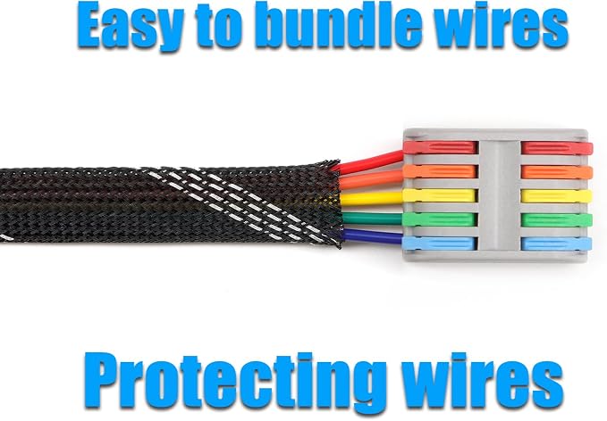 25ft PET Expandable Braided Cable Sleeve 3/8inch Pet Braided Cable Sleeve - Image 6