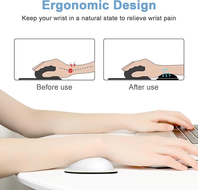 Dapesuom Mouse Wrist Rest, Ergonomic Memory Foam Mouse Wrist - Image 3