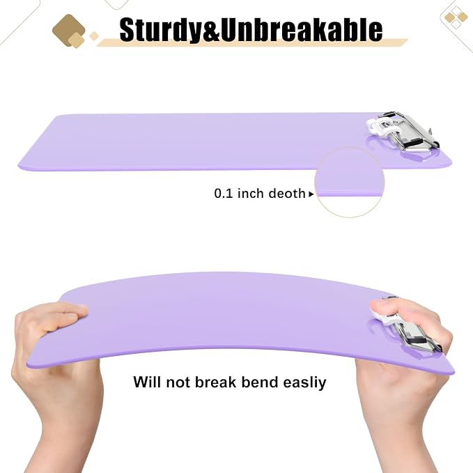 Hongri Plastic Clipboard with Pen Holder, Nurses and Women, Low Profile Clip - Image 4