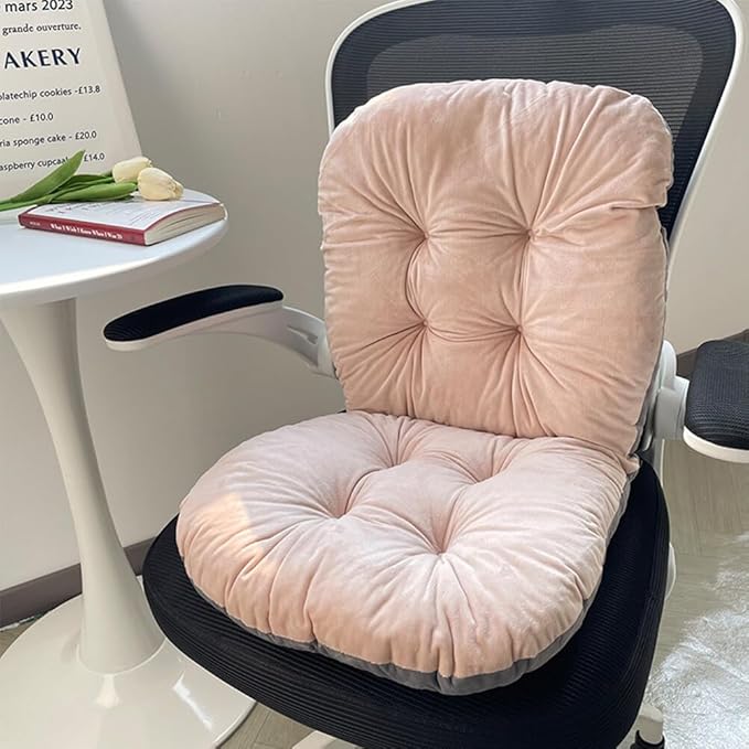 Light Pink Chair Cushion with Removable Cover by Unknown