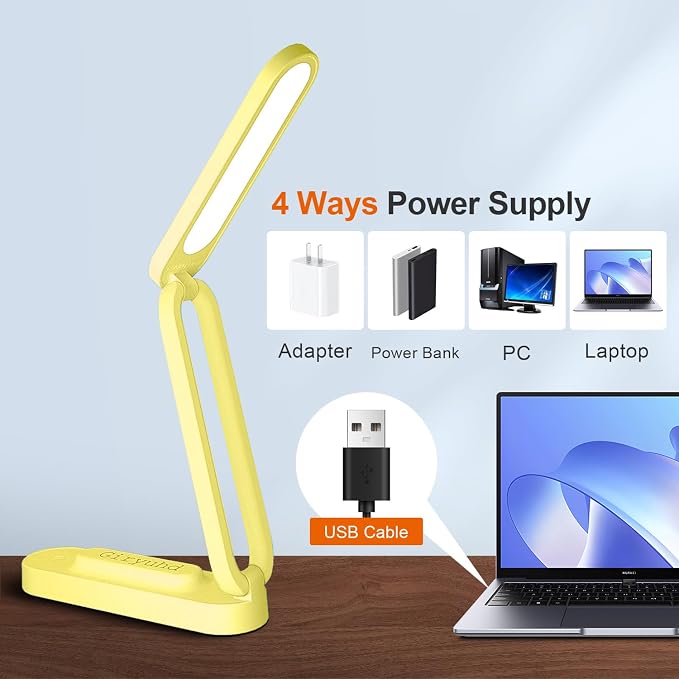 Giryuhd LED Desk Lamp for Office Home & Battery Operated Lamp Rechargeable Lamp - Image 4