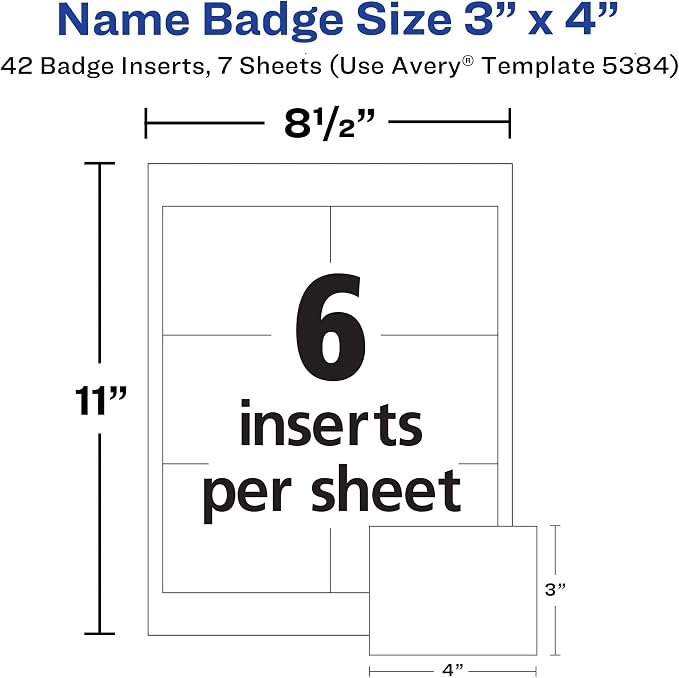 Avery Customizable Name Tag, Clip Style, 40 Total - Image 4