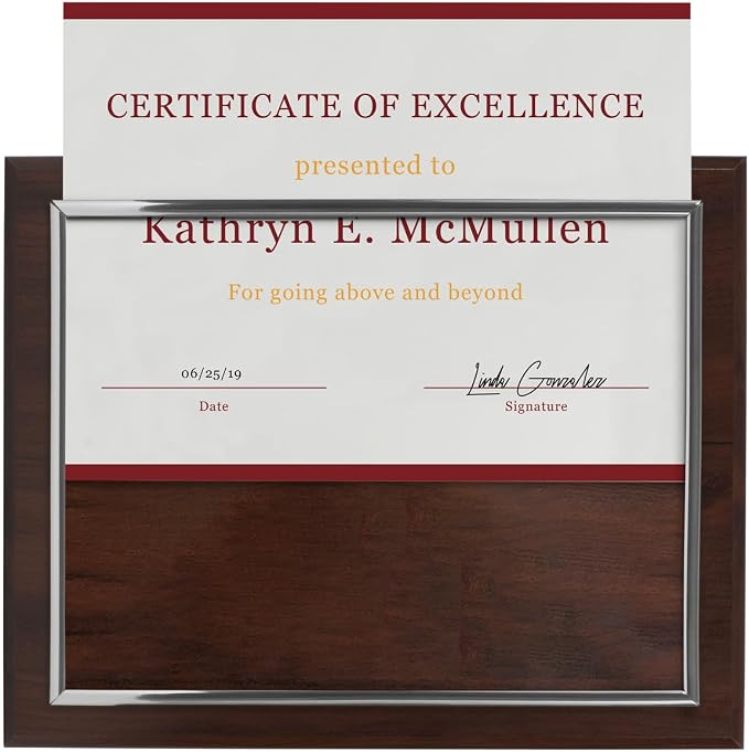 PlaqueMaker Certificate Frame, Cherry Wood - Image 2