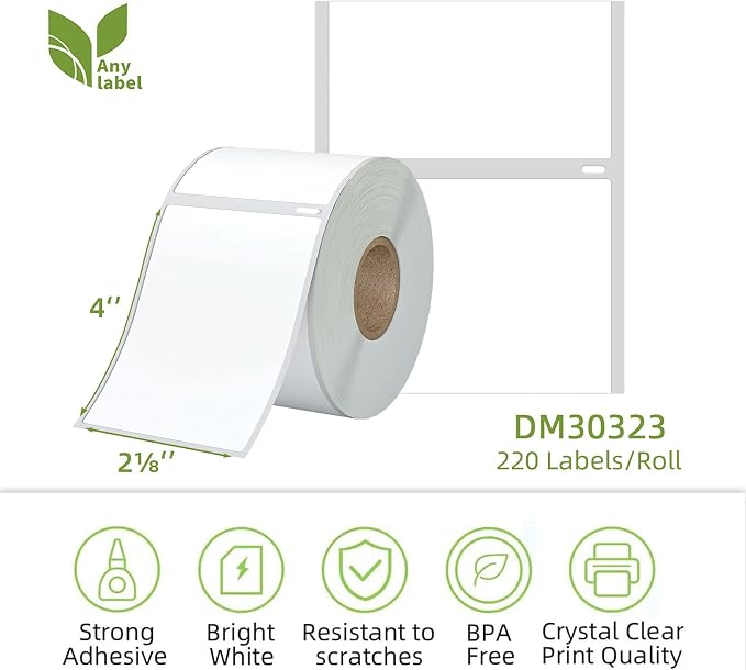 Compatible 2-1/8" x 4" Direct Thermal Labels Replacement - Image 2