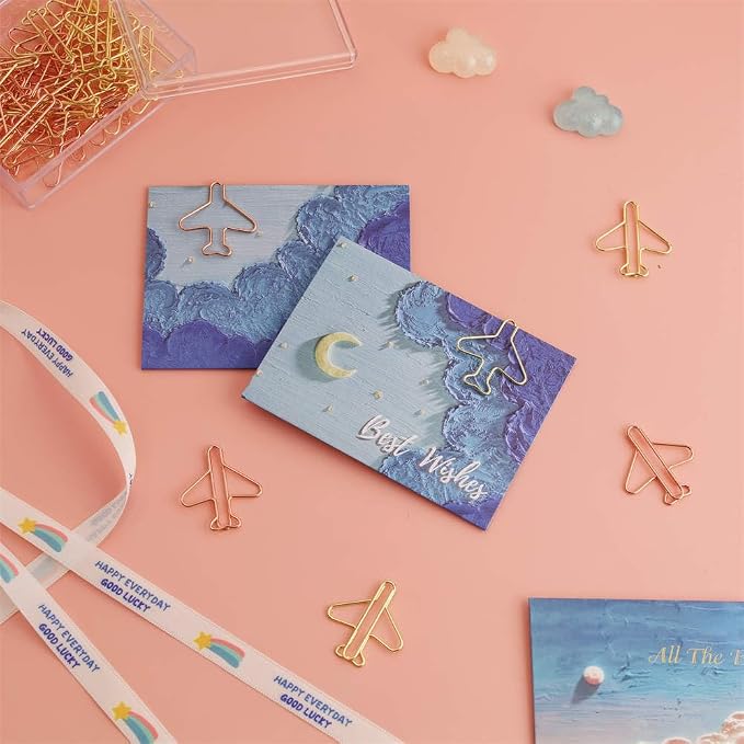 OWLFAVO 40pcs Airplane Shape Paper Clips - Image 5