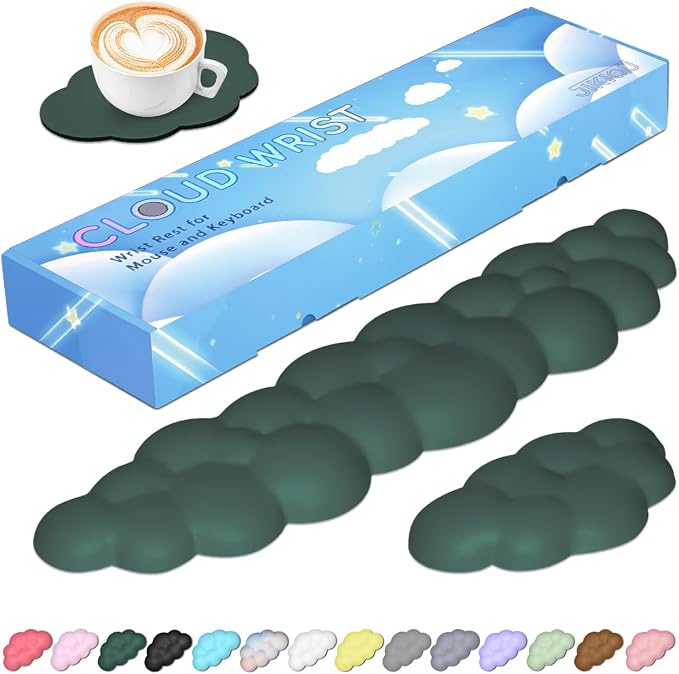 JIKIOU Upgrade Leather Cloud Keyboard Wrist Rest, Cloud Wrist Rest by JIKIOU