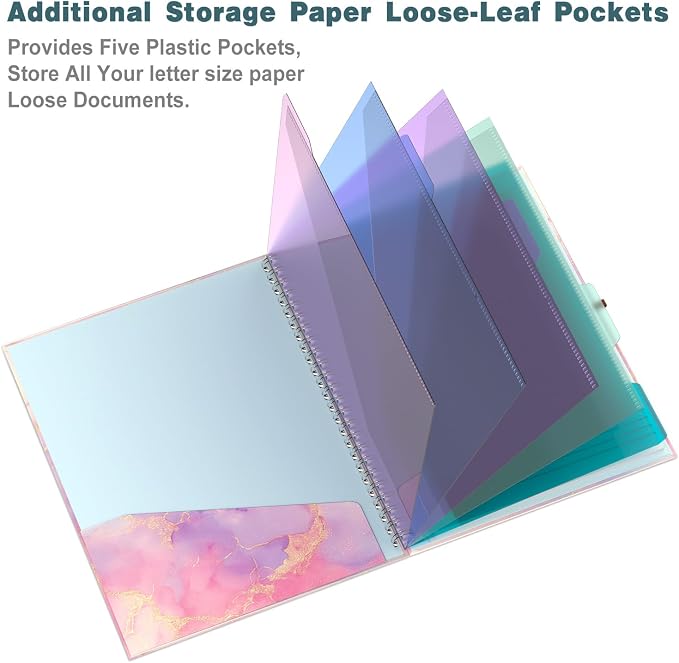 Hongri Clipboard Folio with Refillable Lined Notepad, 8.5 x 11 Folders with - Image 2