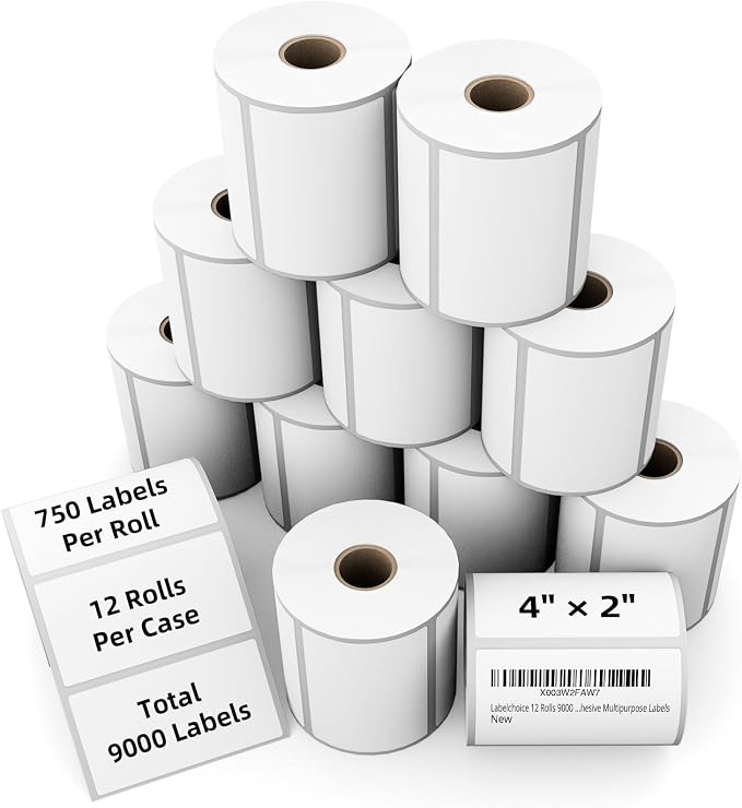 4"x2" 3-Proof Direct Thermal Barcode Shipping Labels by LabelChoice