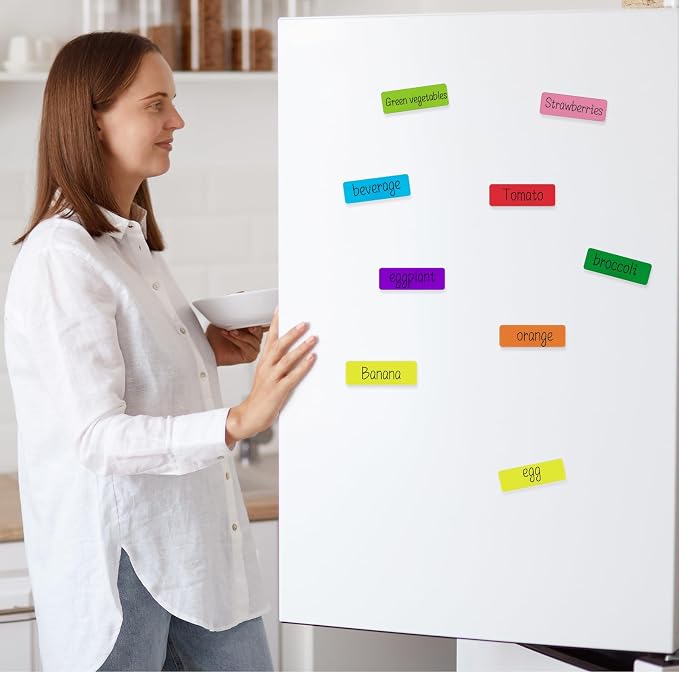 48 Pieces Colorful Magnetic Dry Erase Labels, Waterproof Reusable Strips - Image 5