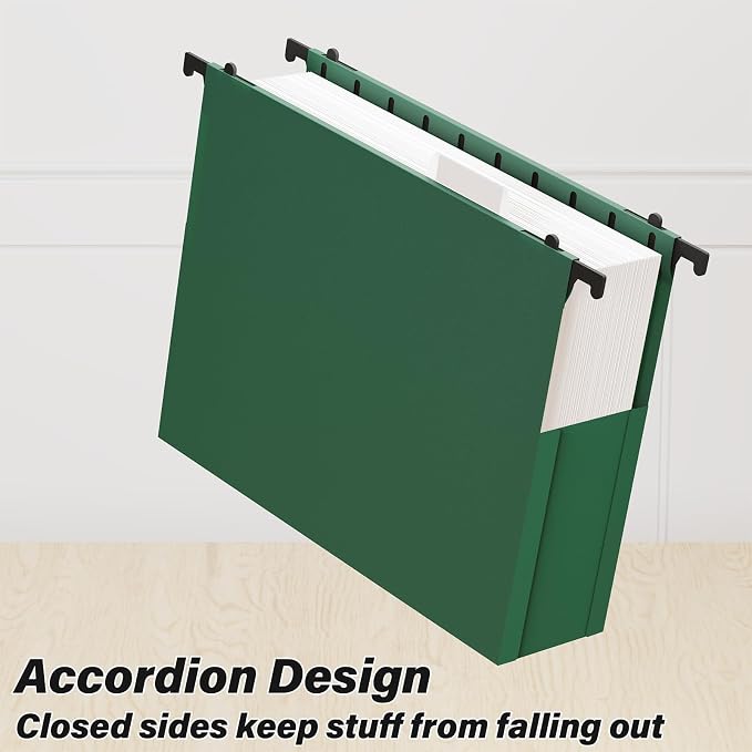Ansook Plastic Hanging File Folders Letter Size, 3 inch Hanging Folders - Image 6