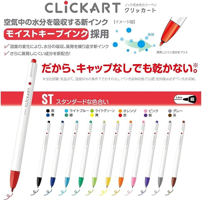 Zebra WYSS22-36C-N Clickart Water-Based Markers, 36 Colors, Case Included - Image 4